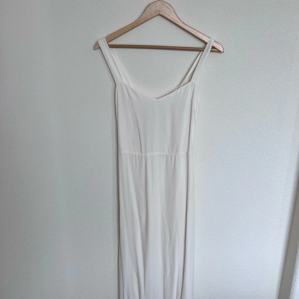 Reformation Ivory Fringe Midi Dress - Picture 5 of 10